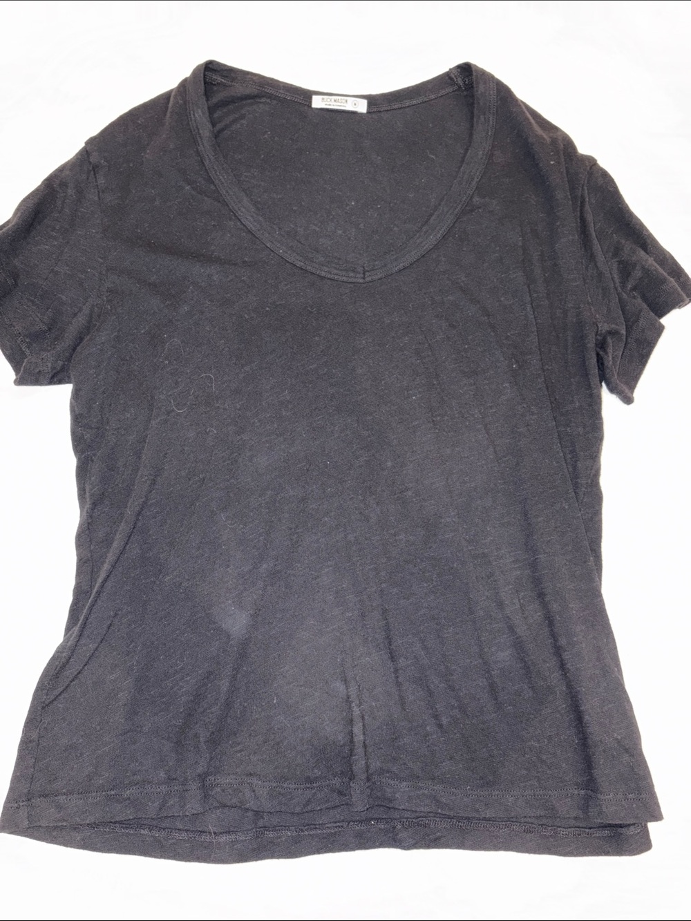 Buck Mason Black Scoop Neck Short Sleeve Tee - Classic Everyday
